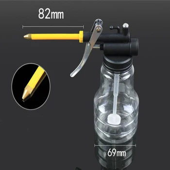 250ml højtryk med smørenippel til smøring af Gennemsigtig Olie til Smøring af Pumpe Smøreolie Plast Maskine fedtsprøjte