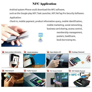 20Pcs NFC-Kort Hvid Blank for NTAG215 PVC-Tags Waterpoof 504Bytes Chip Mærkat