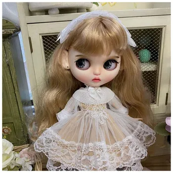 Blyth Dukke tøj kjole + hårbånd til Blyth lille kjole, blonder Dejlig og smuk dukke tilbehør dukke tøj OB24