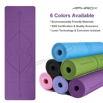 1830*610*6mm TPE Yoga Mat 6 Farve, Non-slip Erhverv Yoga Måtter Trænings-og Foldbar Trænings-og Miljømæssige Fitnesscenter EVA Motion Pads