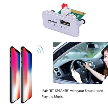 Bluetooth-5.0 Forstærker V5.0 musikafspiller DIY Trådløse Mini MP3-Afspiller Modul 12V Bil FM-Radio Modul Støtte TF U Disk, USB