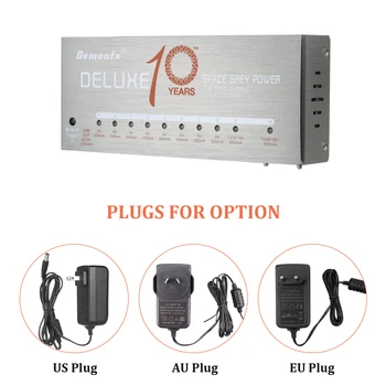 Demonfx Guitar Strømforsyning 10 Isoleret Udgang til 9V/12V/18V-Effekt-Pedal USB-Opladning Port kortslutning & overbelastningsbeskyttelse