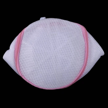 3 Stk Tøjvask Net 15cm H X 17cm Dia (Hvid + Pink) & 10 Stk Ultra-Fine Fiber-Pladsen Rengøring Absorberende Håndklæde