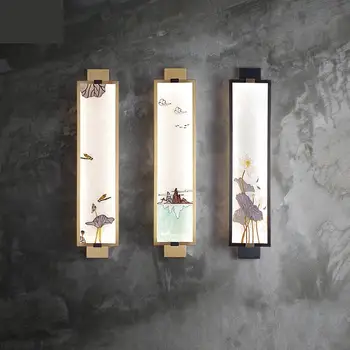 Nyhed Kinesisk maleri LED væglamper billede lys til stuen baggrund moderne led-lampe soveværelse sengen væglamper