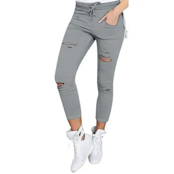 Nye slidte jeans til kvinder stor størrelse rippet bukser strækning blyant bukser, leggings jeans kvinder tøj til kvinder