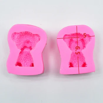 DIY Kage Bagning Tilbehør Plys Bjørn 3D Silikone Formen Kage Dekoration Af Chokolade Budding Jelly Skimmel