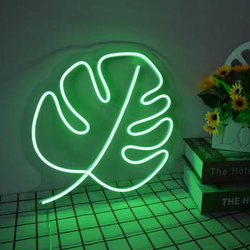 Grønt blad Brugerdefinerede Neon Skilt LED Lys, Velegnet Til Butik, Kontor, Stue Indretning Wall Decor Tegn