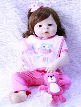57CM Full Body Silikone Pige Reborn Babyer Dukke Badekar Toy Naturtro Nyfødte Prinsesse Baby Doll Doll Bebe Genfødt Menina DOLLMAI