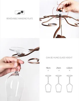 Jern Wire Maple Leaf Hule Vin Rack Stå Hængende Drikkeglas Glasservice Rack Hylde Flaske Vin & Glas Kopholder Skærm