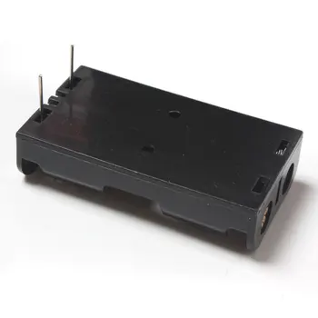 10stk 3V Output 2 x AA Foråret Klip Batteri Indehaveren Sort 2Slot Batteri Box With Pin For at Lodde Tilslutning