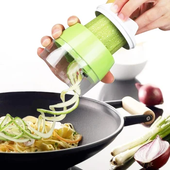 Håndholdte Spiralizer Vegetabilske Cutter 4 i 1 Kreative Praktisk Tunge Grøntsager Spiral Ilder Frugt, Rivejern, Madlavning Værktøjer