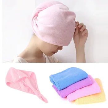 Microfiber Twist Tør Brusebad Håndklæde hurtigttørrende Mikrofiber Hair Wrap Bath Spa Hoved Cap Hat Velegnet til rejser eller brug i hjemmet