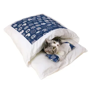 Aftagelig Hund Kat Bed Kat Sovepose Sofaer Mat Vinter Varm Kat Hus Lille Pet Bed Hvalp Kennel Reden Pude Pet Produkter