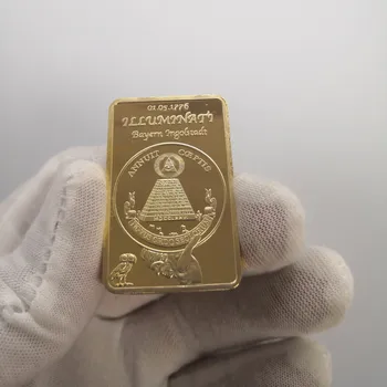 Udenrigshandel erindringsmønt Frimureri erindringsmønt i guld bar opstod i 1776 pladsen forgyldt bar