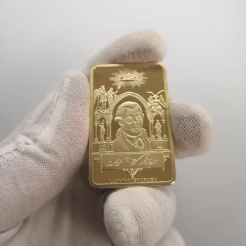 Udenrigshandel erindringsmønt Frimureri erindringsmønt i guld bar opstod i 1776 pladsen forgyldt bar