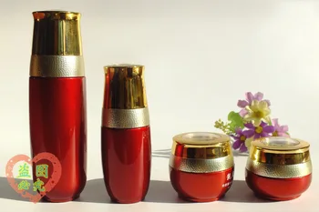 100pcs engros rød farve, 40 ml glas tomme flasker med guld cap ,40 ml glas Kosmetik emballage materialer, der passer opskalere