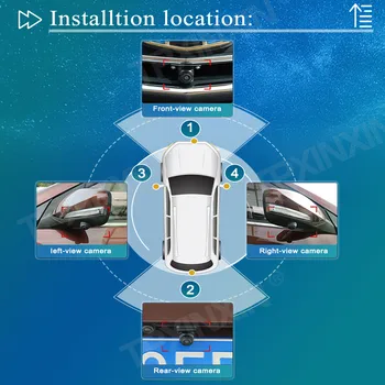 For Chevrolet Spark (M300) 2010-2016 Bil 360 HD-Auto Surround View-Kamera Bilen Multimedia-Afspiller, Stereoanlæg med Radio GPS-Navigation IPS