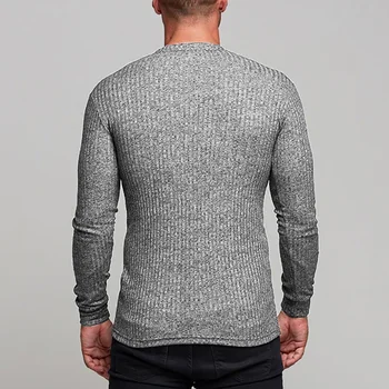 2021 Efteråret Mode Mænds T-shirt, Sweater O-Hals Slim Fit Knittwear Herre langærmet t-shirts Trøjer Mænd, Trænings-og Trække Homme
