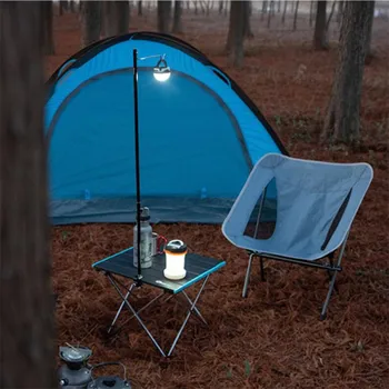 Ny Aftagelig Lanterne Står Lampe Stativ Camping Lampe Beslag, Fatning Bærbare Camping Tilbehør Fatning