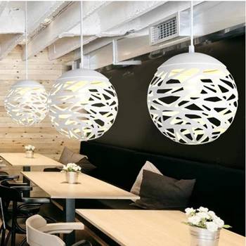 Moderne LED Pendel Strygejern Hule Metal Ball Lampe Stue, Soveværelse, Butik, Bar og Moderne Belysning Fastholdelsesanordningen Dekoration