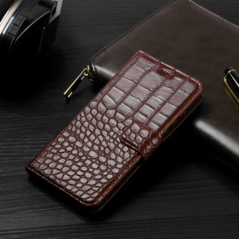 Krokodille grain Læder Flip Wallet taske Til HTC U12 Plus 6.0 tommer Magnetisk lås + Aftagelig håndledsrem