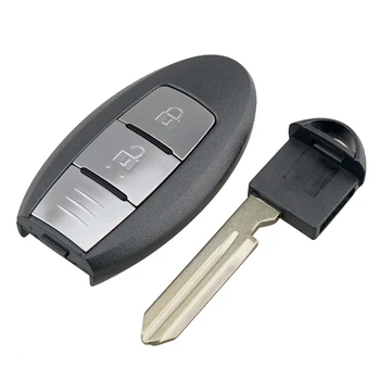 Bil Smart Fjernbetjening Nøgle Med 2 Knapper Bil Key Fob Passer til NISSAN Qashqai X-Trail 433MHZ