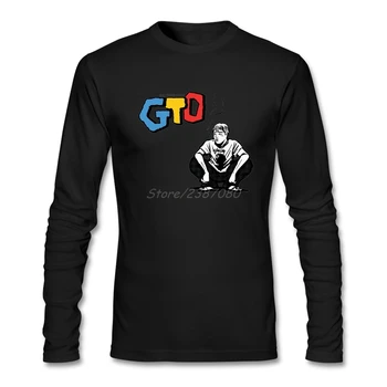 Hiphop GTO Stor Lærer Onizuka T-Shirt Afslappet Herre T-Shirts Mode 2019 O-hals Bomuld langærmet T-Shirts Trænings-og Mænd