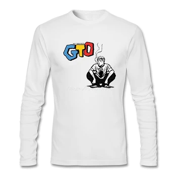 Hiphop GTO Stor Lærer Onizuka T-Shirt Afslappet Herre T-Shirts Mode 2019 O-hals Bomuld langærmet T-Shirts Trænings-og Mænd