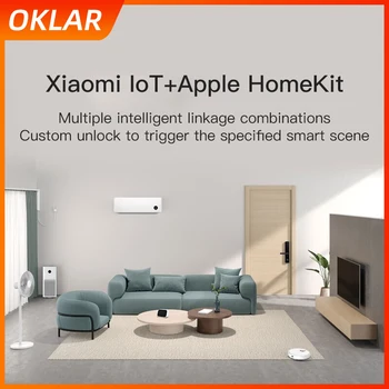 OKLAR Mihome APP Smart Door Lock Pro Fingeraftryk Lås med HD 1080P Kamera Visuelle Fjernbetjeningen Intercom Elektroniske Dørklokken NFC-Låse