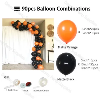 85pcs Bat Halloween Ballon Arch Kit Black Orange Bue af Balloner Guirlande-Dekorationer Hvid Globos Part Baggrund Indretning af Forbrugsstoffer