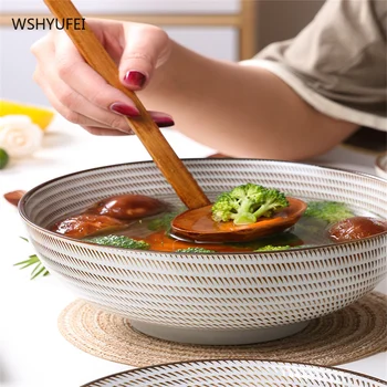 Japansk-stil noodle soup bowl, udsøgte høje priser, service, let og luksuriøst keramiske husholdningsartikler noodle soup bowl