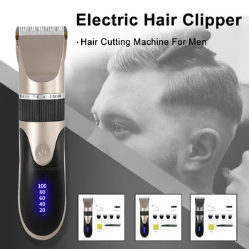 Professionelle Frisør-Hair Clipper Genopladelige T-Outliner Finish Skæremaskine Skæg Trimmer Shaver Trådløse Ledning