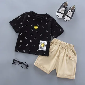 2021 Børn Tøj Dreng Sæt Kostume Til Børn Baby Sommer Kort Ærme T-shirt & Shorts Sport, der Passer Toddler Dreng Tøj Sæt