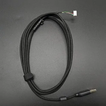 Besegad 2m Holdbar Nylon Flettet USB-Line Mus Kabel Udskiftning Wire for Logitech G502 Mus Tilbehør