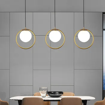 Moderne led glas monkey ball lampe køkken inventar lumiere soveværelse hængende lampe stue vedhæng lys spisestue lys