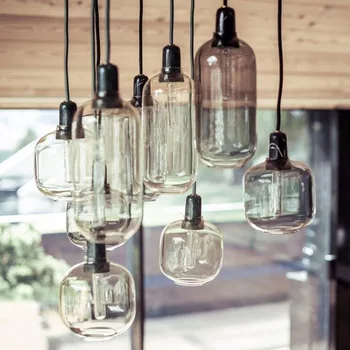 Normann Amp LED Vedhæng Lys Retro Industri Glas Hængende lampe Led-Lys Marmor Restaurant Hjem Indretning og Inventar