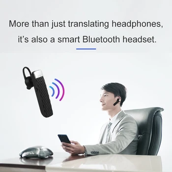 T2 Smart Instant Stemme Oversætter Bluetooth-5.0 Bærbart Trådløst Headset Oversættelse Enhed, Der Oversætter Multi Sprog