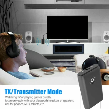 De nye 2 i 1 Trådløs Bluetooth-5.0-Sender-Modtager Chargable til TV, PC Bil Højttaler 3,5 mm AUX-Hifi-Musik, Audio Adapter
