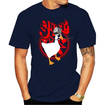 T-Shirt Untitled Goose Spil Goose Digital Print EU-Størrelse Høj Kvalitet Besætning Hals Bløde Parodi Toppe Heavy Metal Band Ghost