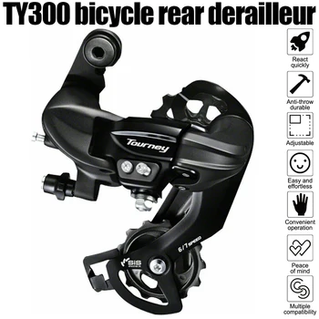 TY300 Bagskifter Universal Aluminium Legering 6/7/8/18/21/24 Speed Road Cykel Bagskifter Mountainbike Tilbehør