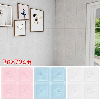 16Styles Vandtæt Stue Baggrund Indretning selvklæbende Tapet Efterligning Mur Art 3D-Wall Stickers Køkken & Hjem