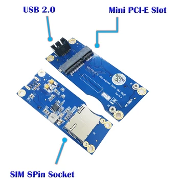 Mini-PCI-E-USB-Adapter Med SIM-kort Slot til WWAN/LTE-Modul