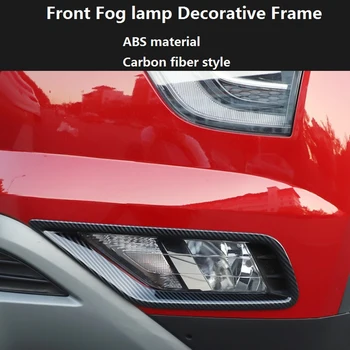 Tågelys Ramme for Hyundai Creta Ix25 2020 Bil Tågeforlygte Lys Dekorativ Ramme Dække Trim Carbon Fiber Tilbehør