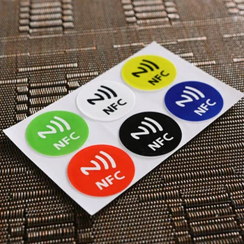 (6stk/masse ) NFC-Tags, Klistermærker NTAG213 NFC-Tags RFID Selvklæbende Mærkat Mærkat Universal Lable Ntag 213 RFID-Tag For Alle NFC-Telefoner