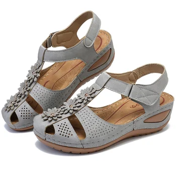 Kvinder Sandaler Plus Størrelse 44 Wedges Sko Kvinde Hæle Sandaler Chaussures Femme Bløde Bund Platform Sandaler Gladiator Casual Sko