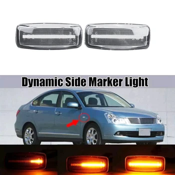 Bil Dynamisk Side Markør Lys blinklys Lys for Nissan Sylphy Almera Murano Bluebird Solrige Teana J31 Cefiro Maxima