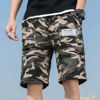 Camouflage tøj militære mænds casual shorts med Høj talje Snøre mandlige sommer tøj til dreng knickers kort homme bomuld