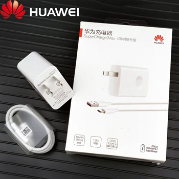 Huawei Oprindelige Mate 30 Pro SuperCharge Oplader Hurtigt 40W EU ' s Wall Type-C Opkræve Adapter Til Nova 6 5T P40 Pro P20-P30 Mate 20