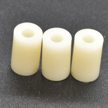 50stk M3 M4 M5 M6 ABS Rround spacer standoff Hvid Nylon Non-Threaded Spacer Runde Hule Standoff Skive