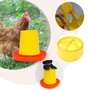 Fjerkræ, kylling V-formet Indgang foderspand, Udendørs Bird Feeder Drikker Plast Frø og Vand Dispenser Fodring Enhed Værktøj
